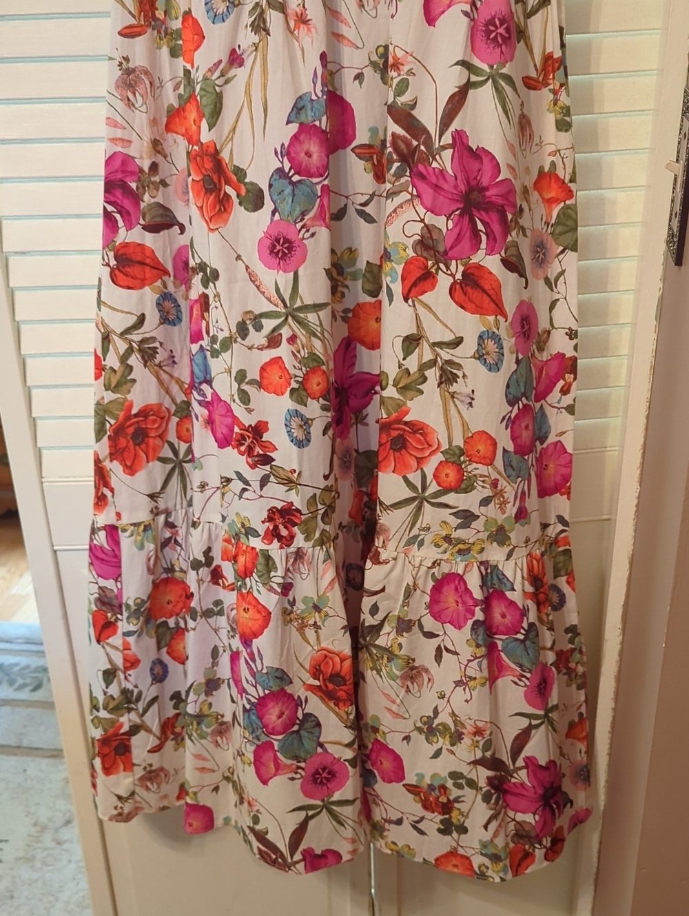 NWT Colorful Floral Cotton Maxi Dress - Picture 2 of 5